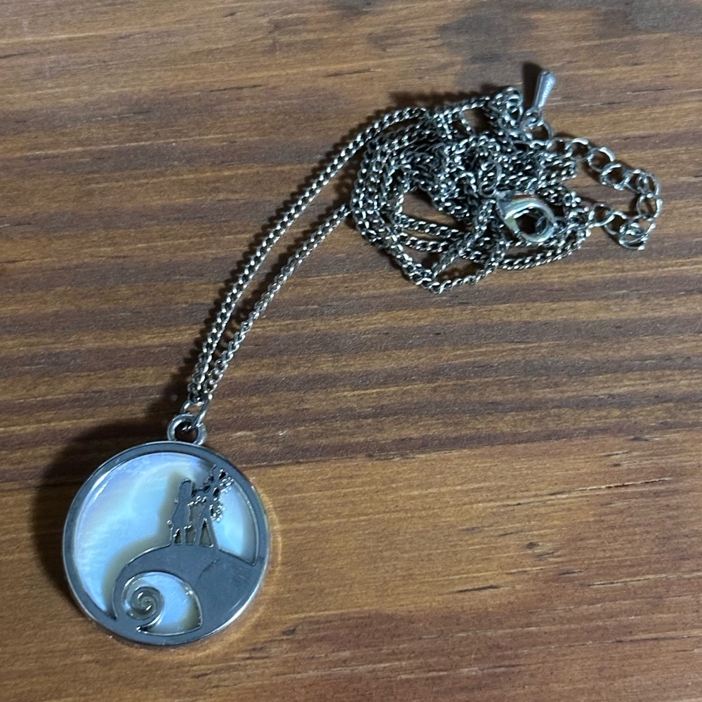 Nightmare Before Christmas Silver Pendant Necklace